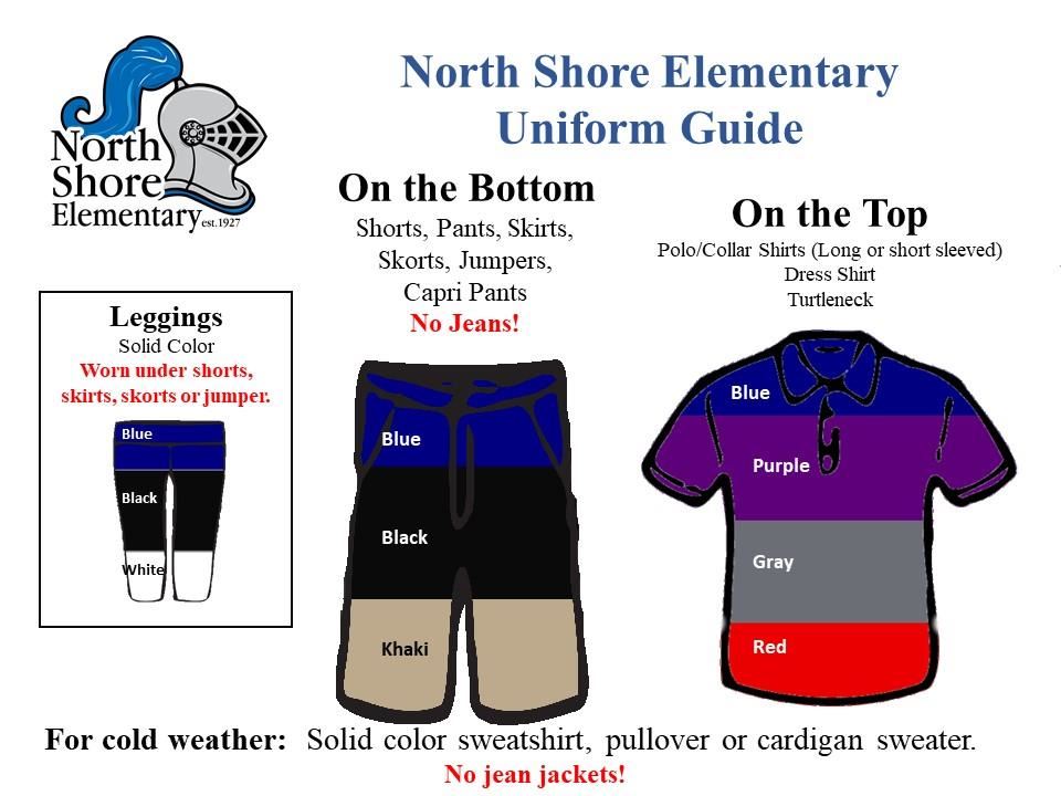 Flyer showing what uniform is acceptable.